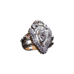 Elegance Engraved Diamond Ring